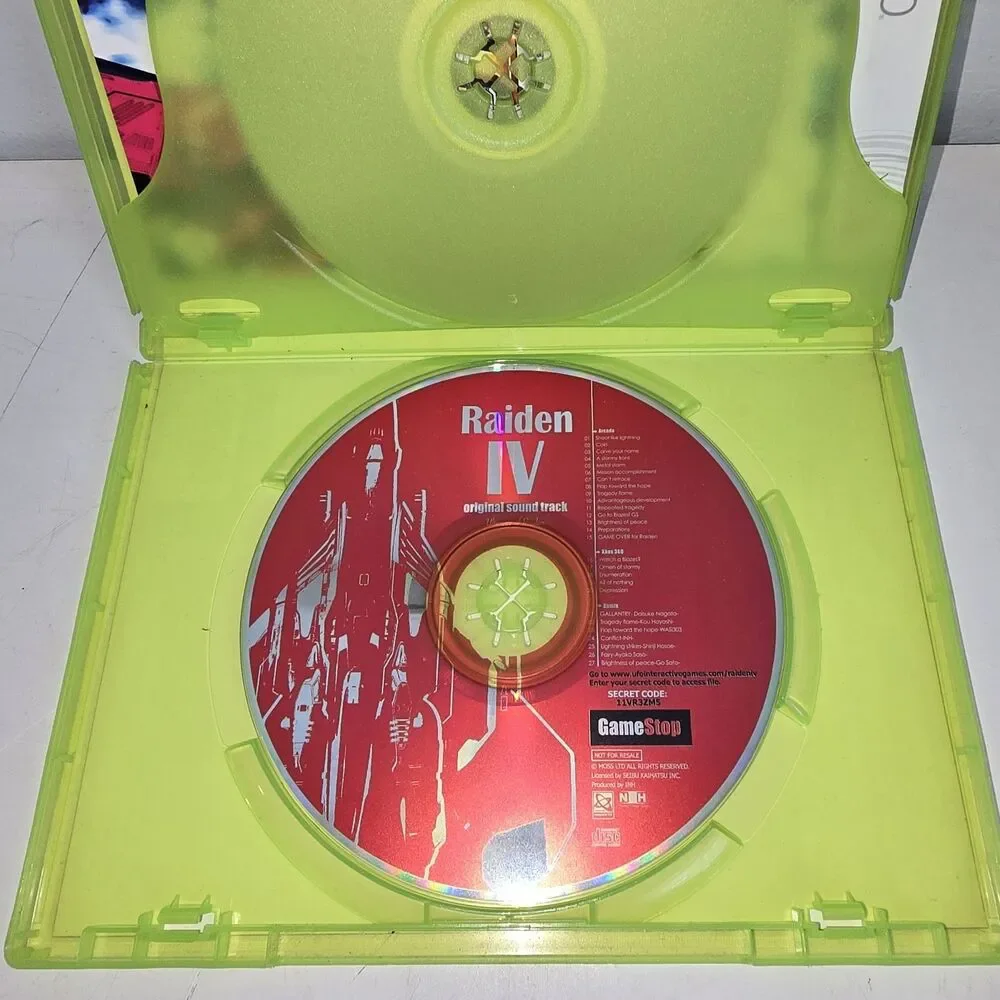 Raiden IV (4) (Microsoft Xbox 360) CIB Complete with Case / Manual + Sound Track
